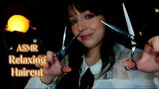 ⭐ASMR [Sub] Полуночная парикмахерская, расслабляющая стрижка (мягкая речь, многослойные звуки)