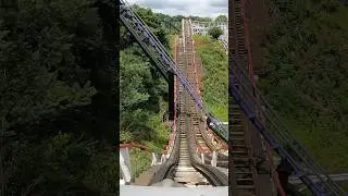 CRAZY Terrain on 1924 CLASSIC Roller Coaster ⚡️ #fyp #rollercoaster