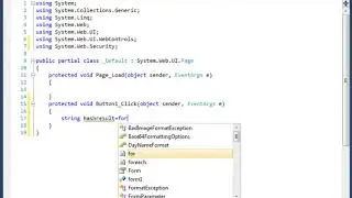 ASP C# How To Hash Password