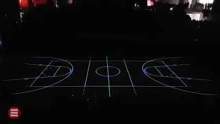 Basket sahasında 3d video mapping show