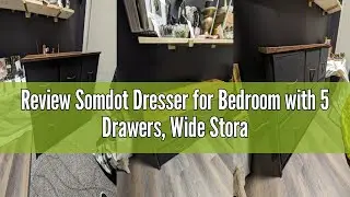 Review Somdot Dresser for Bedroom with 5 Drawers, Wide Storage Chest of Drawers with Removable Fabri