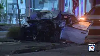 Crash involving 3 vehicles in Miami leaves senior in critical condition