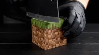 Voxel ASMR: Cutting Minecraft Blocks with Real Sound & Texture | 8K Ultra HD