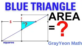 Find the area of the blue triangle  #importantgeometryskillsexplained #mathpuzzles #geometryskills