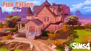 PINK PALACE CORALINE (Location) | Strangerville - Stop Motion Speed Build (NoCC) - The Sims 4