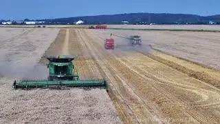 Mega Harvest Machines in Action 🚜  John Deere X9-1000, Claas Lexion 795 & New Holland CR10