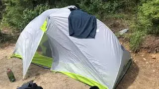 Whirlpool campground, Athabasca pass trail. Backpacking Jasper National Park day 1