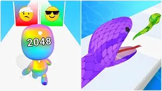 Snake Run Race 3d VS Man Runner 2048 - All Max Android Gameplay 