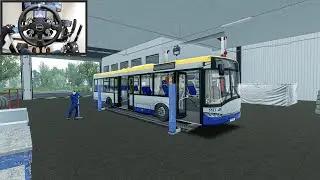 Calm Drive with a City Bus to the Service - Euro Truck Simulator 2  - Moza R9 Setup
