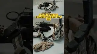 Special Forces JTAC breaks down his gun belt.