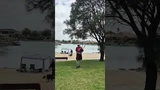 Amazing Grace on the bagpipes. Christmas Day Victor Harbor #bagpipes #Victorharbor#folkmusic