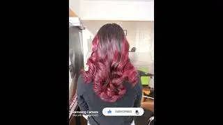 Magenta Red Hair colour 😘|||#hairsalon #balayage #blonde #youtubeshorts #trendingshorts #hairideas