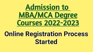 MBA MCA admission 2022 TANCET Registration for Counselling apply online