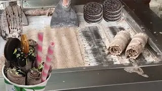 Massive OREO KIT KAT Ice Cream Rolls | Handmade Rolls Ice Cream ASMR | Bangladeshi Street Food