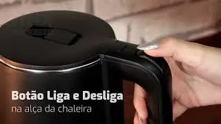 Chaleira El&eacute;trica Agratto em Inox de 1,8 litros