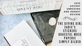 Advent Calendar Unboxing 2020 | The Giving Girl, Sadie's Stickers, Graceful Muse, Simply Gilded