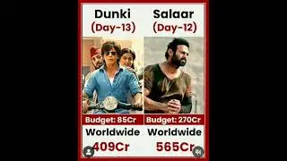 Dunki VS Salaar Movie comparison box office collection #viral #trending #shorts #dunki #salaar #srk