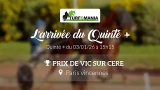 Turfomania Arriv&eacute;e quint&eacute; du Samedi 03 Janvier 2026