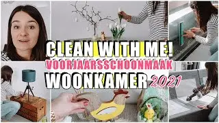 CLEAN WITH ME | Woonkamer schoonmaken | VOORJAARSSCHOONMAAK 2021 | Schoonmaken | DIDI VAN BERGEN