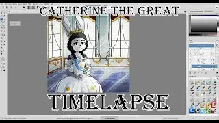 Catherine The Great as A Rabbit (TIMELAPSE) - Civ V Drawing Challenge