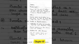 business studies chapter 10 handwritten notes class 12 financial market #cbse #bst #class12 #busines