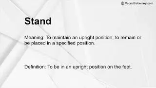 Stand Meaning