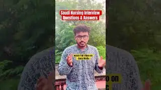 Saudi Nursing Interview Questions and Answers 2025 in Hindi #saudiarabia