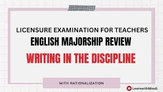 WRITING IN THE DISCIPLINE ENGLISH MAJORSHIP LET REVIEWER 2023 - New Curriculum- 30 Item Reviewer