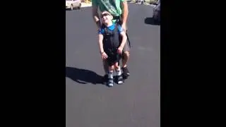 William walking with his upsee