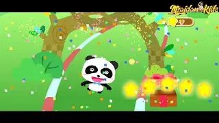 Let's Find The Treasure and Play Banana Slide - Baby Panda Camping Trip Games Babybus