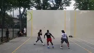 174 Park - Timbo & Eddie vs Nazir & Mega Man - Doubles Handball - Filmed By Shena - Aug 10, 2022