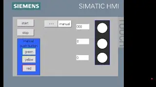 The Traffic Light System that can be run in Auto or Manual mode using the siemens plc with HMI