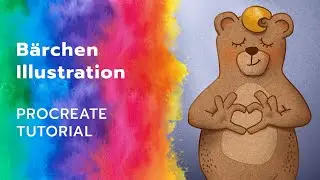 Illustration Tutorial für Procreate - Bärchen mit Herz