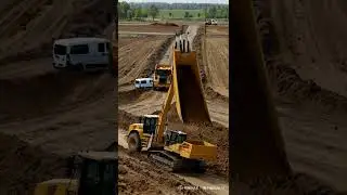 Abul pushes the soil to level it 08 #bulldozer #automobile #ai #bulldozeraction #excavator #jcb
