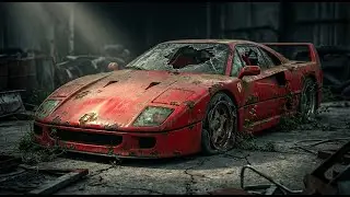 ASMR Car Restoration Full Rebuild of Rosso Corsa Ferrari F40 1989 from Abandoned Condition to New