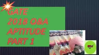 GATE#EXAM#studychannelbyjasmeet GATE EXAM 2018 Q&A APTITUDE TEST PART 1