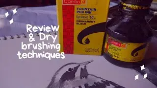 India ink from india | review and dry brushing