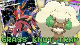 GRASS KNOT TRAP IS DANGEROUS! WHIMSICOTT & ARIADOS GAMEPLAY - Pokemon TCG Pocket