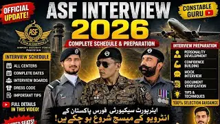 ASF Interview 2026 🔥 Complete Schedule & Preparation | 100% Selection Guide
