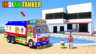 Franklin & Shinchan Buy INDIAN Oil TATA TANKER in Indian Bike Driving 3D