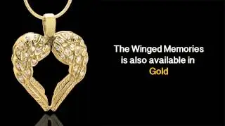 Winged Memories Heart Cremation Jewelry by Jewelry Keepsakes