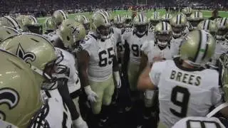 New Orleans Saints Drew Brees QB give his pregame team pep talk