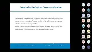 Corporate Allocation With Infor SunSystems - Webinar