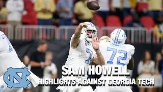 UNC QB Sam Howell Highlights Against Georgia Tech