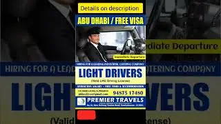 Light driver job free visa Abudhabi