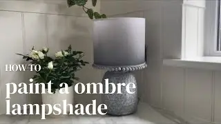 Ombré painted lampshade home upcycled craft project