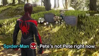Spider-Man 2 - All Dialogue Differences - Visiting Aunt May's Grave