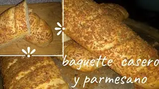 baguette casero con queso parmesano🤤