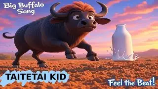 Big Buffalo Song - Fun Animated Music Video for Kids -  Children's song - TAITETAI KID