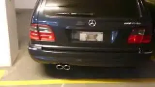 E55 AMG S210 Supersprint full cat-back exhaust cold start